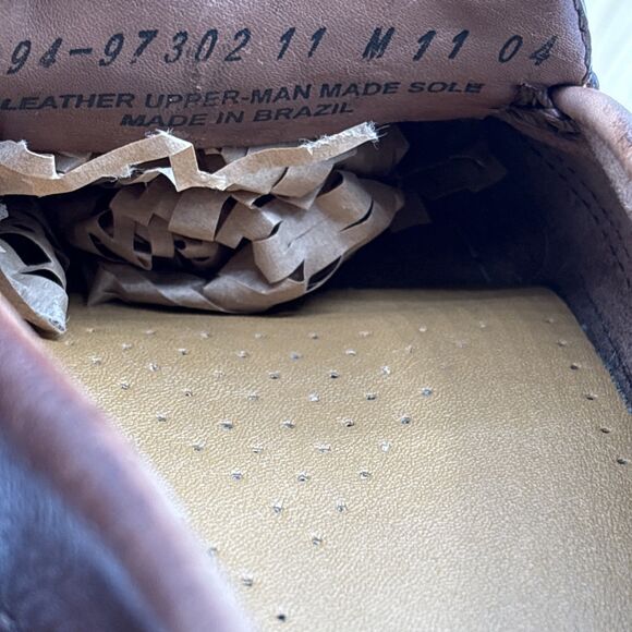 Cherokee Mens Size 11 Woven Leather Loafer Shoes Made in Brazil Vintage - Picture 10 of 10